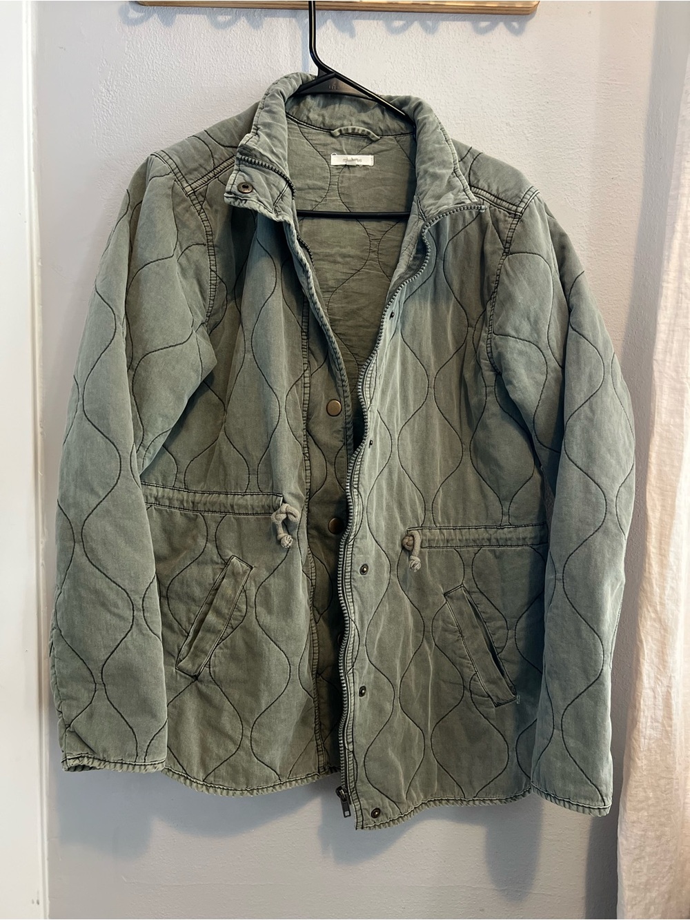 Women’s Quilted Olive Green Casual Jacket